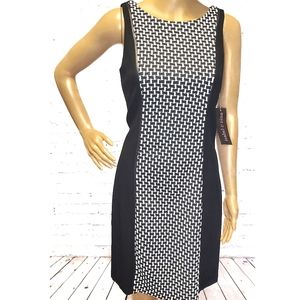 Isabel & Nina NWT black & white sheath dress